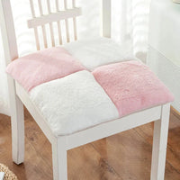 Galette de Chaise 42x42 Velours côtelé Rose