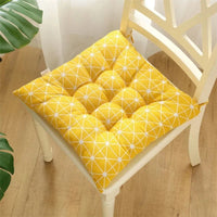 Galette de Chaise 50x50 Imprimé jaune