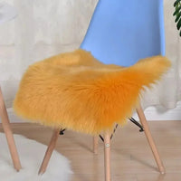 Galette de Chaise Orange Fourrure