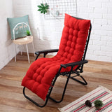 Galette de Chaise Rectangulaire Rouge