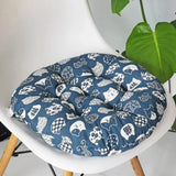 Galette de Chaise Ronde 45cm Bleue