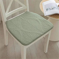 Galette de Chaise Verte motif Feuillage
